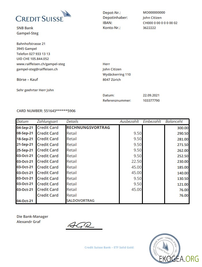 Suisse Crédit Suisse excel pdf
